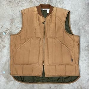 Walls Blizzard-Pruf Men's Brown Insulated Canvas Work Vest Size 3XL Tall